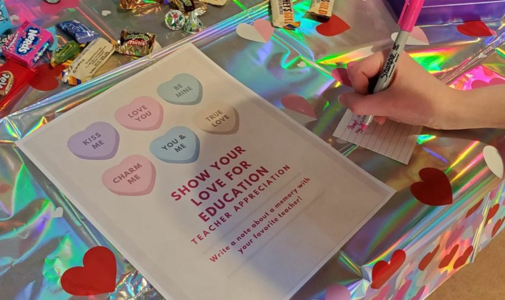Education love letter from a valentine's day event
